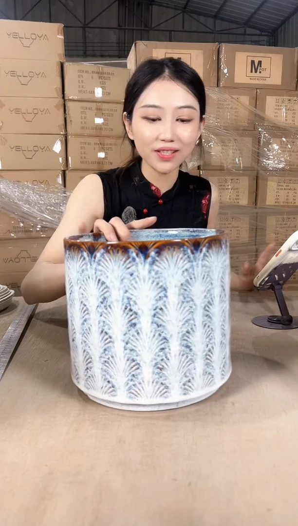 圆筒扇子白色大号21x19