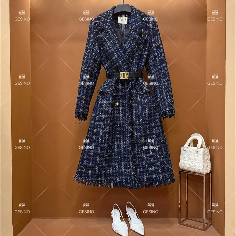 【L姐】秋冬气质小香风时尚收腰女士翻领羽绒服 QD-2024886
