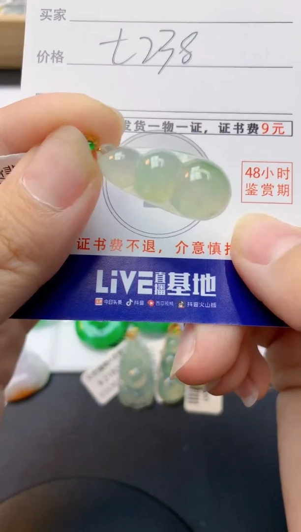 颈饰18K金镶嵌翡翠天然缅甸A货翡翠