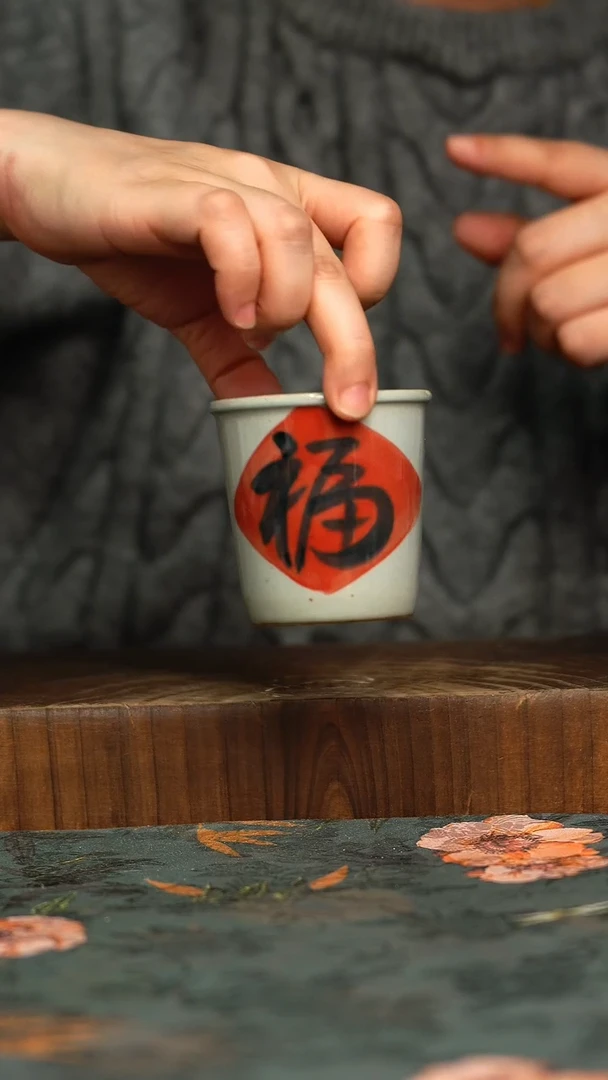 杯釉下彩手工手绘同款陶器