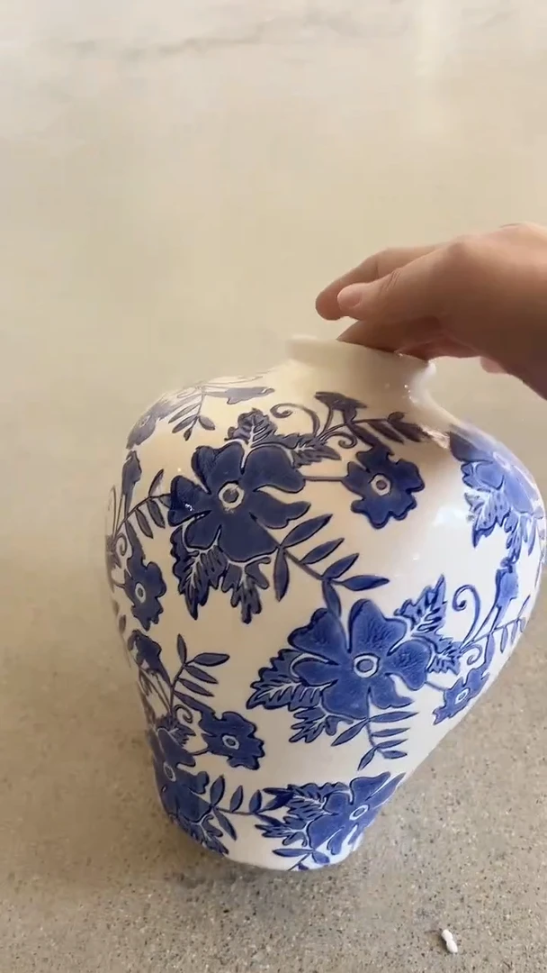 【闪购商品】陶瓷微瑕花盆高23cm内口5.5cm