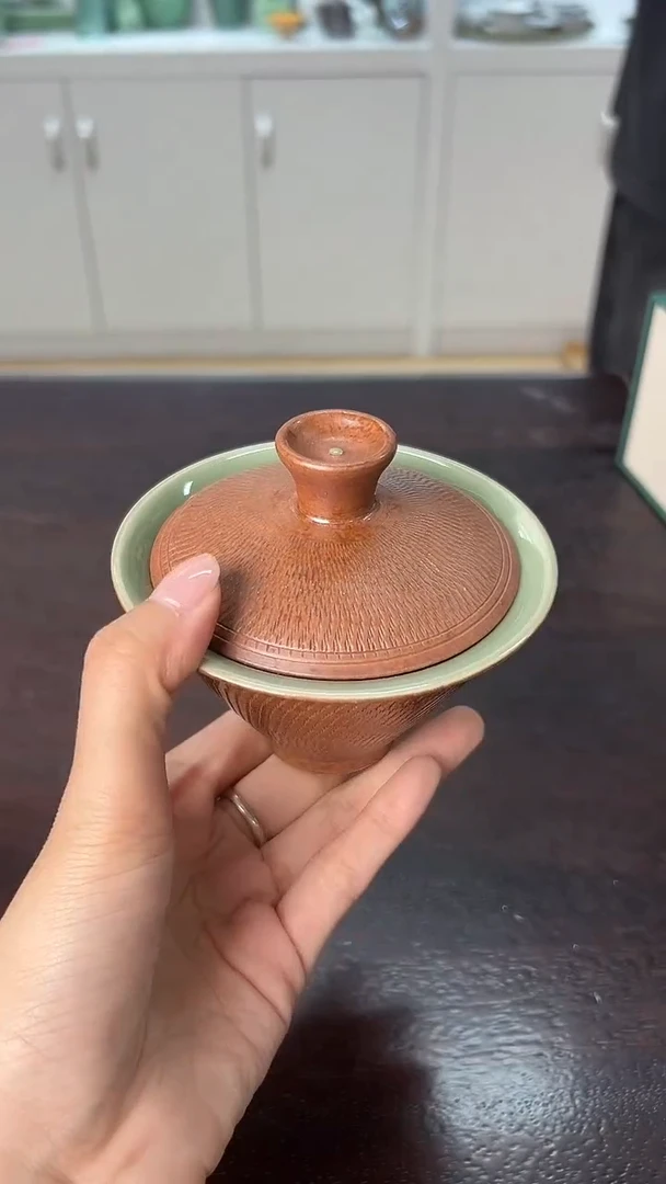 龙泉云间青瓷小米茶器