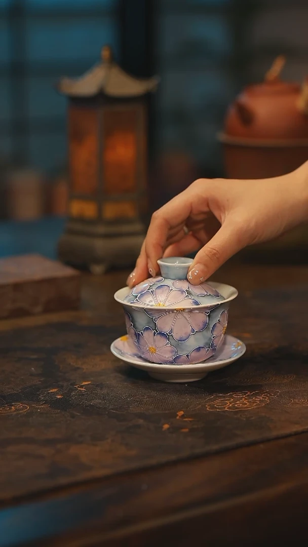 陶瓷景德镇高温釉下彩手工手绘款式