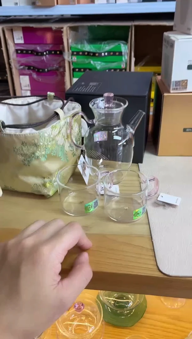 禾器/悦心壶/浅粉+清禾杯浅粉/一对