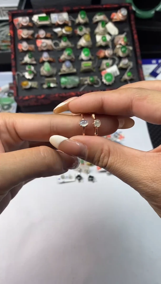 银S925镶嵌戒指翡翠1