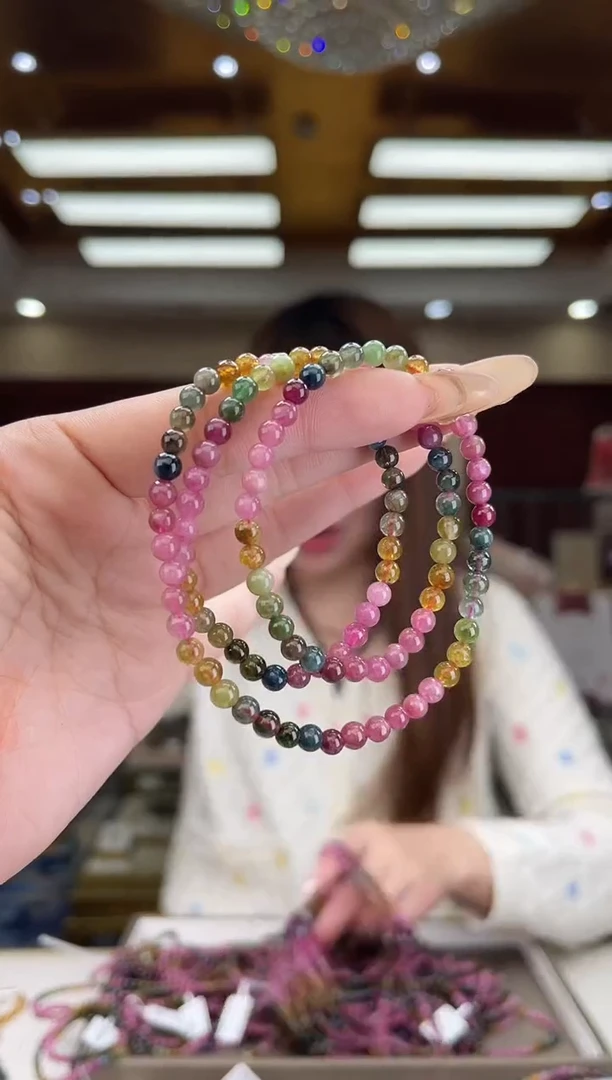 【闪购商品】碧玺/未镶嵌4mm+碧玺多圈多样性发货10