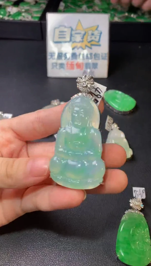 颈饰银S925镶嵌翡翠翡翠