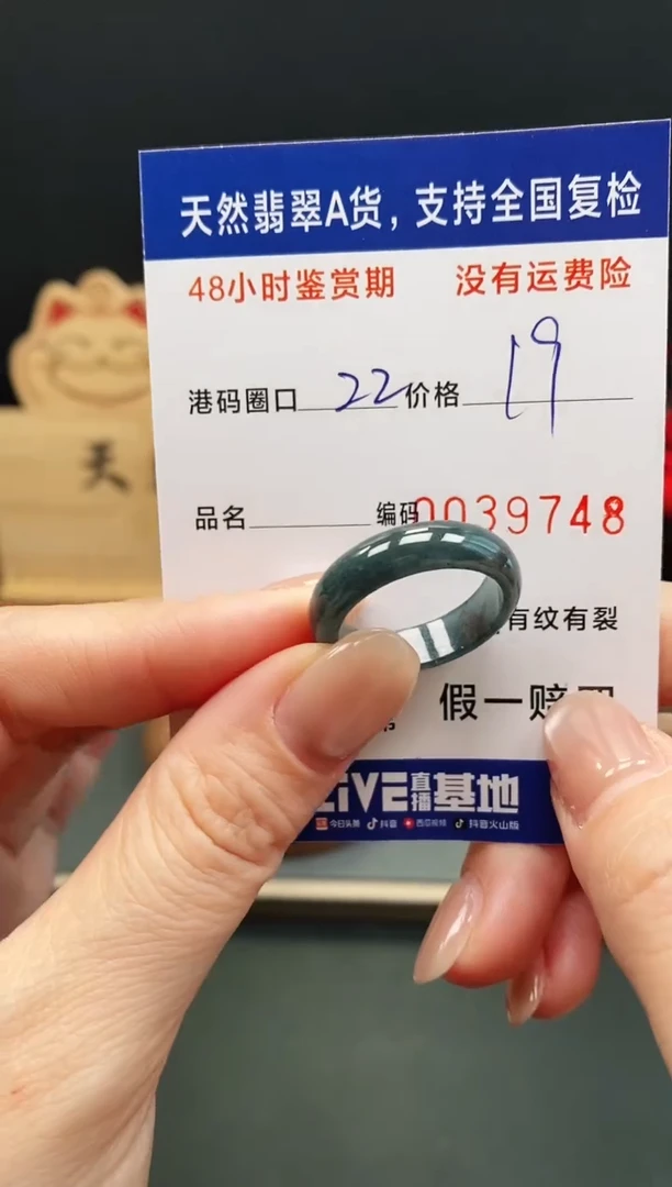 未镶嵌戒指翡翠9748