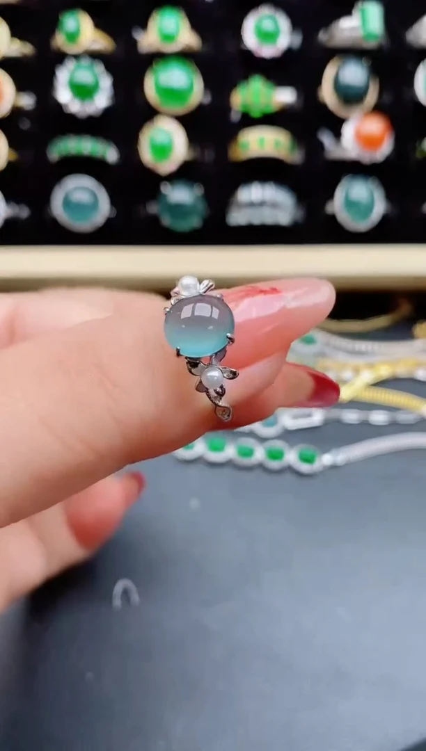 【闪购商品】翡翠戒指银S925镶嵌321321
