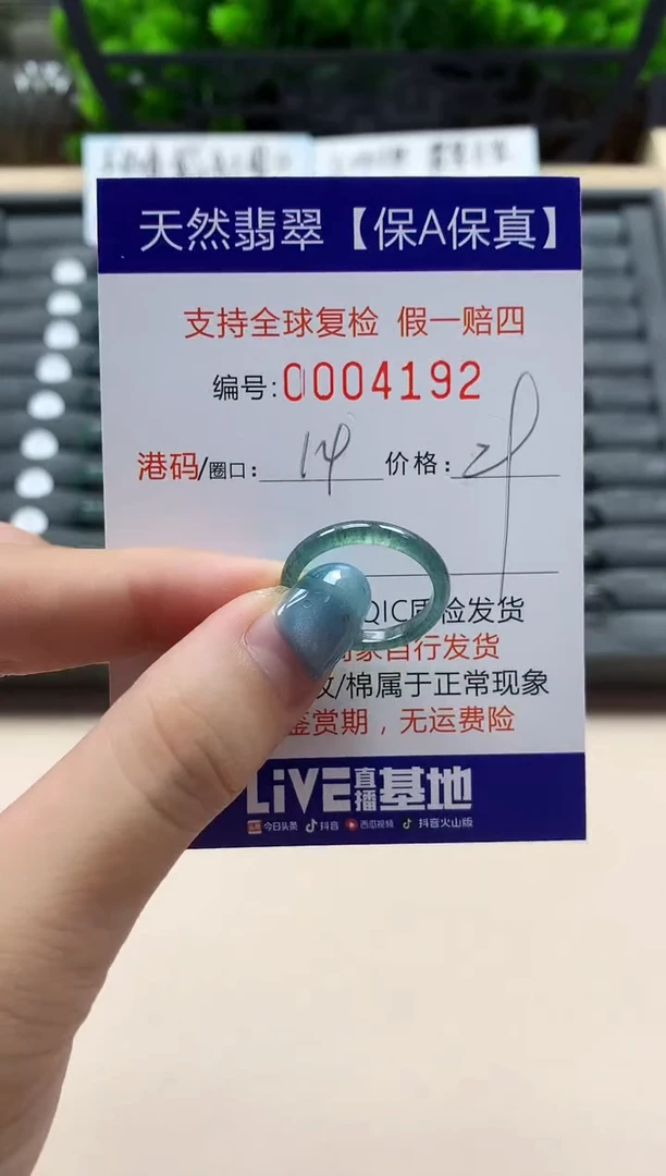 翡翠戒指未镶嵌天然004192