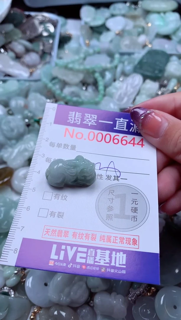 翡翠未镶嵌吊坠(不含链)6644