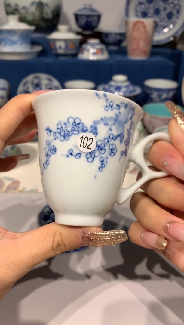 【闪购商品】摆件102青花梅花咖啡杯