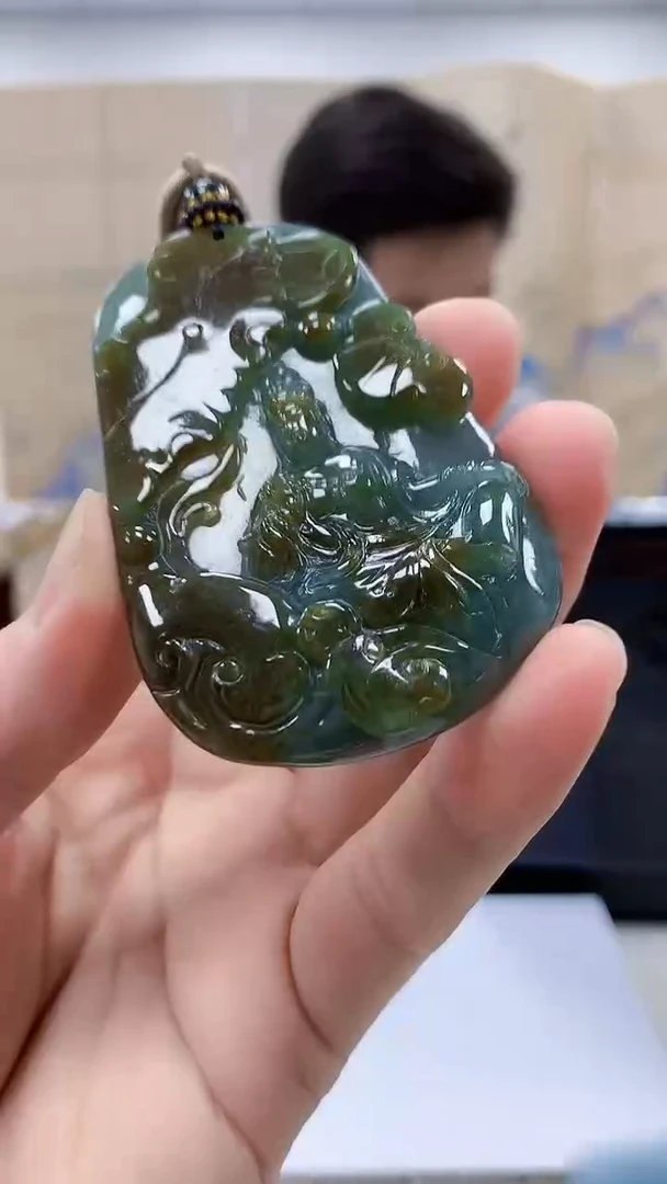 【闪购商品】定制翡翠未镶嵌4917bb-毛货挂件