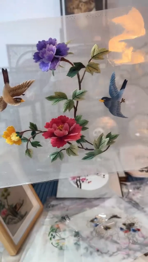 刺绣非遗纯手工双面刺绣片56