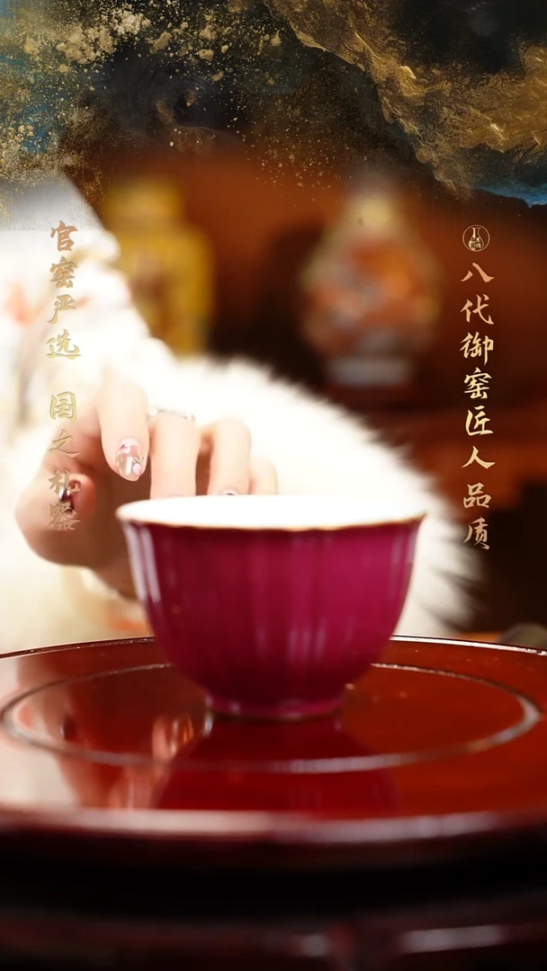 【闪购商品】其他胭脂水描金大瓜棱杯