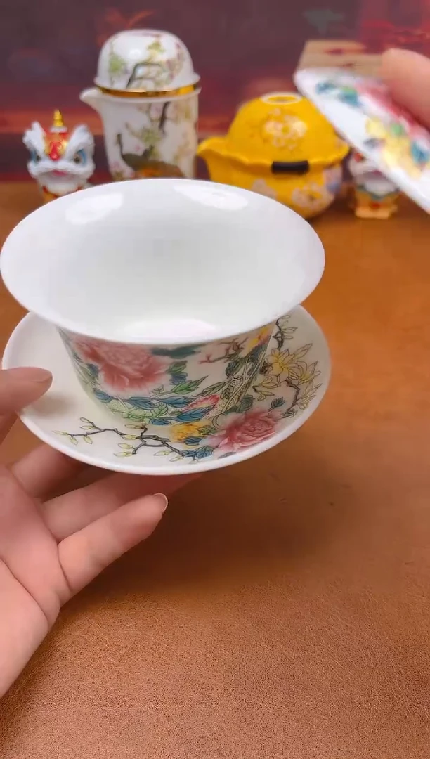陶瓷茶具摆件旅行套组