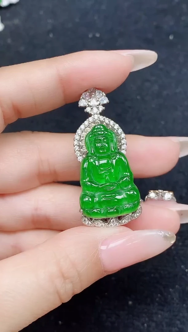 颈饰未镶嵌翡翠天然A货翡翠 保A保真