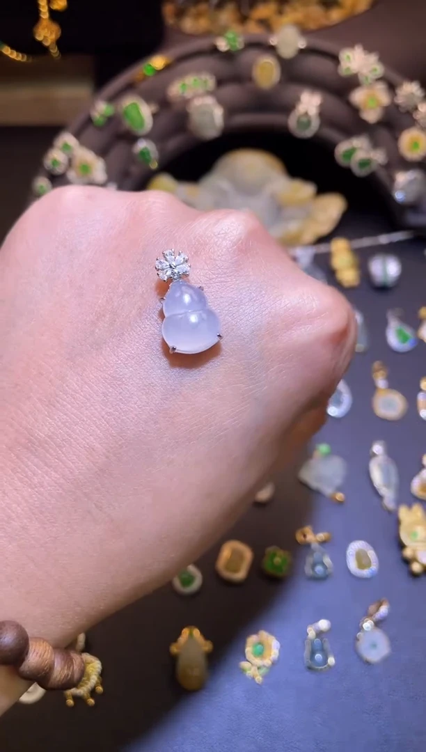 吊坠(不含链)银S925镶嵌翡翠1