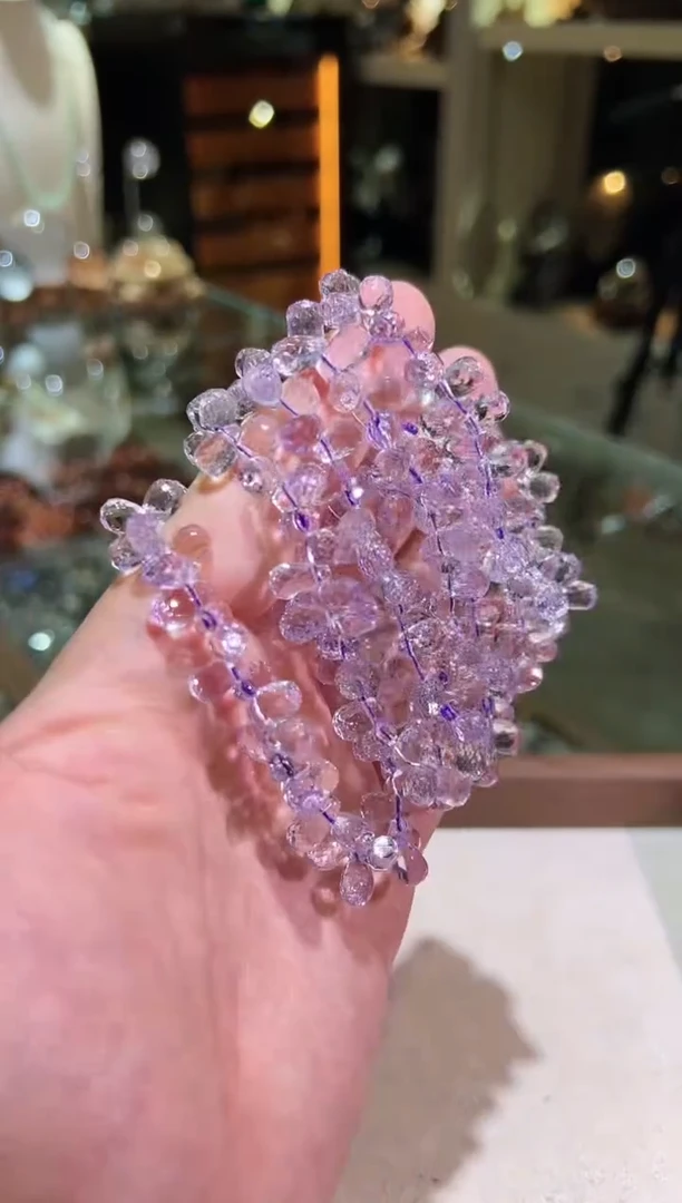 紫晶手链未镶嵌玻利维亚紫水花瓣切（多样性发一）