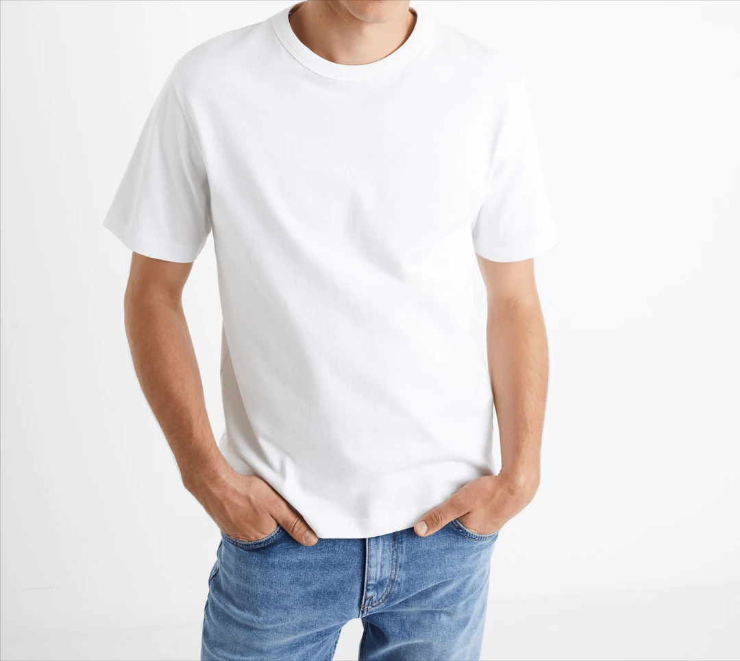 凉感无痕高档圆领薄款纯色夏季潮流运动短袖95棉T恤
