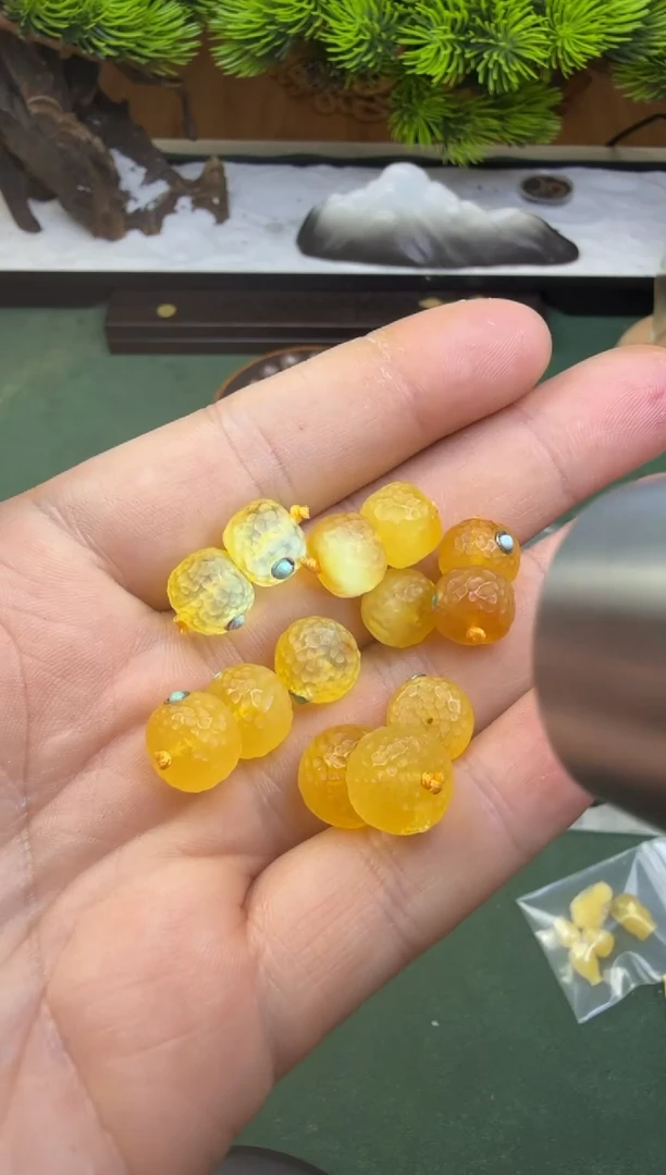 未镶嵌蜜蜡裸石蜜蜡白蜡老型1.0单颗