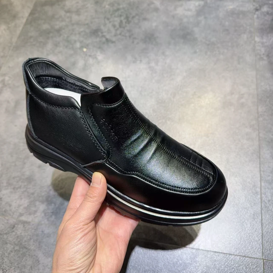 【保国男鞋】加绒冬季软底爸爸皮鞋（6661）