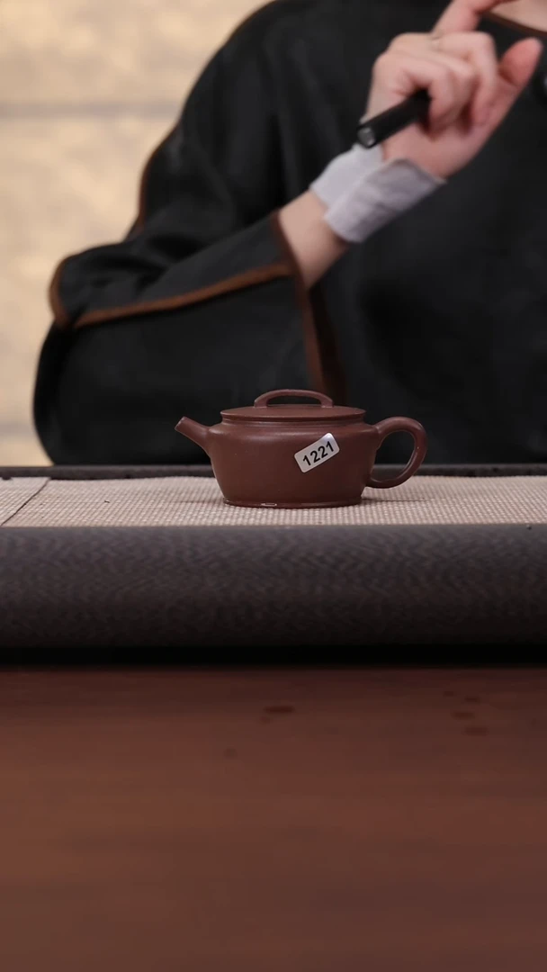 【闪购商品】紫砂茶壶1221QO 紫泥 汉瓦 130cc