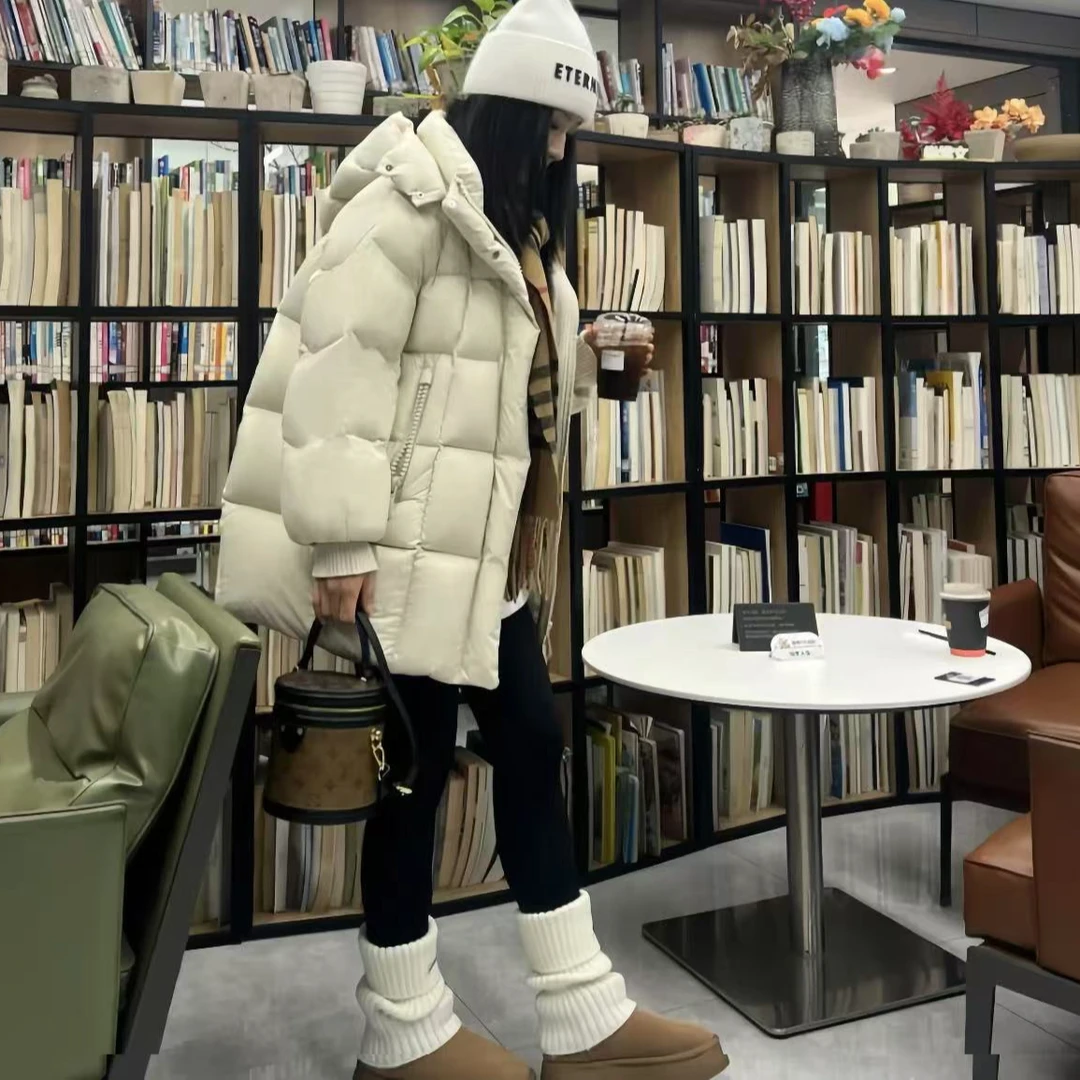 【慕诗羽绒服】90白鹅绒轻奢高级感新款加厚保暖时尚中长款羽绒服
