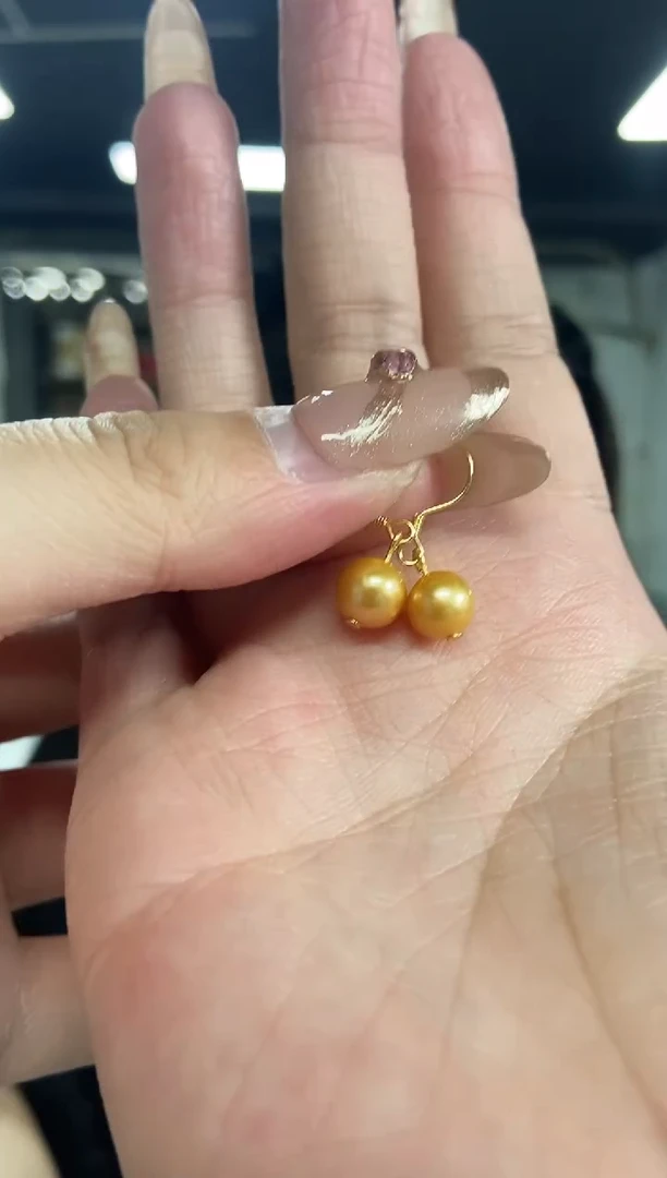 【闪购商品】海水珍珠耳饰银S925镶嵌多样性发其一颜色微差