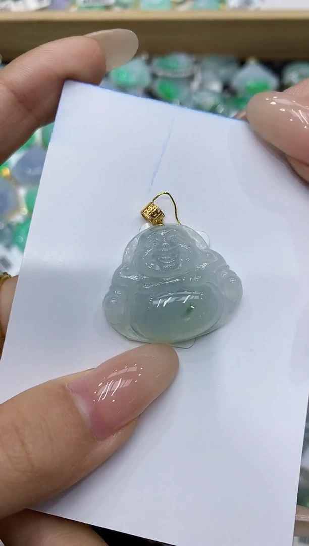 翡翠18K金镶嵌颈饰111111111111