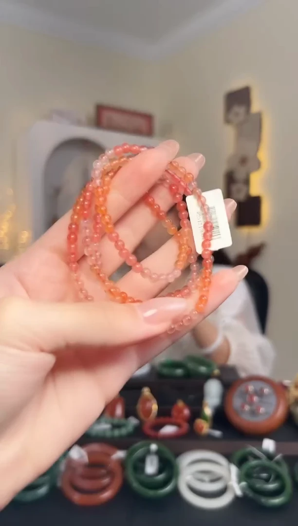 颈饰未镶嵌南红玛瑙彩虹链