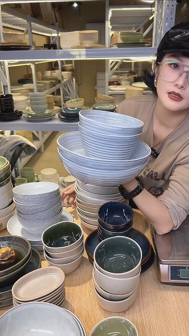 瓷298高温釉下彩陶瓷餐具默认微瑕