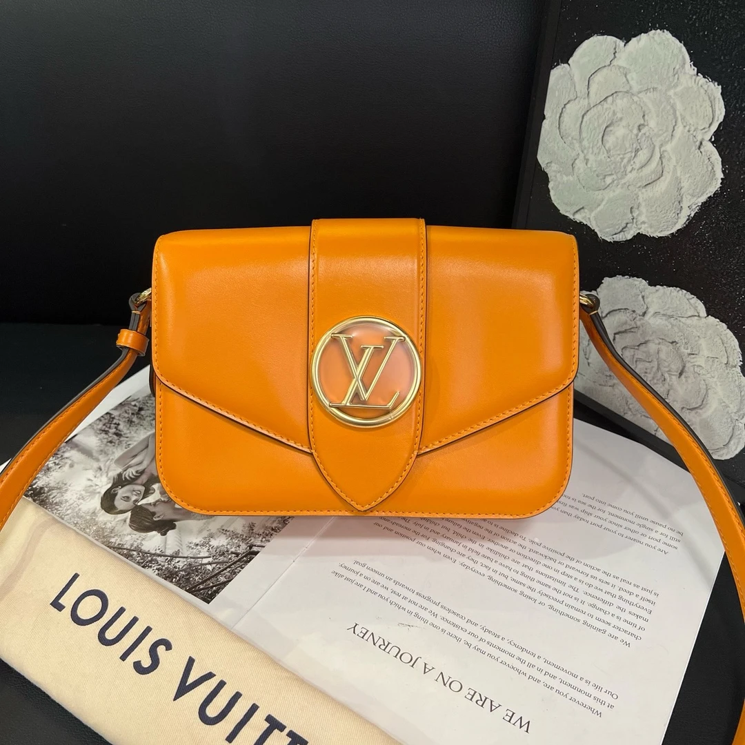 95新 LouisVuitton/路易威登 橙色pont9单肩包20年B4101