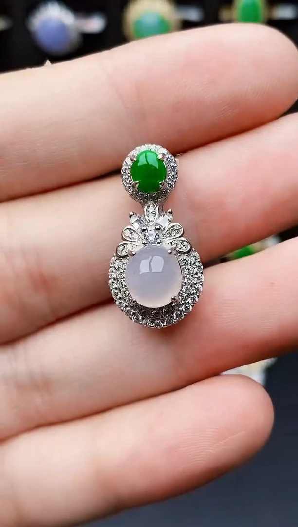 银S925镶嵌戒指翡翠1078