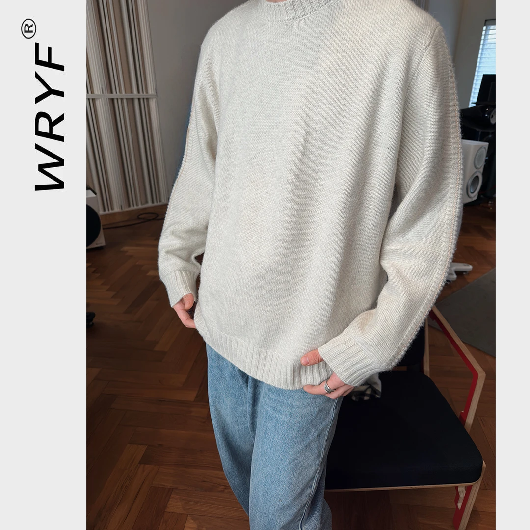 “23000”国王的礼物L-P系列羊绒羊毛米色鱼骨纯色设计师针织毛衣