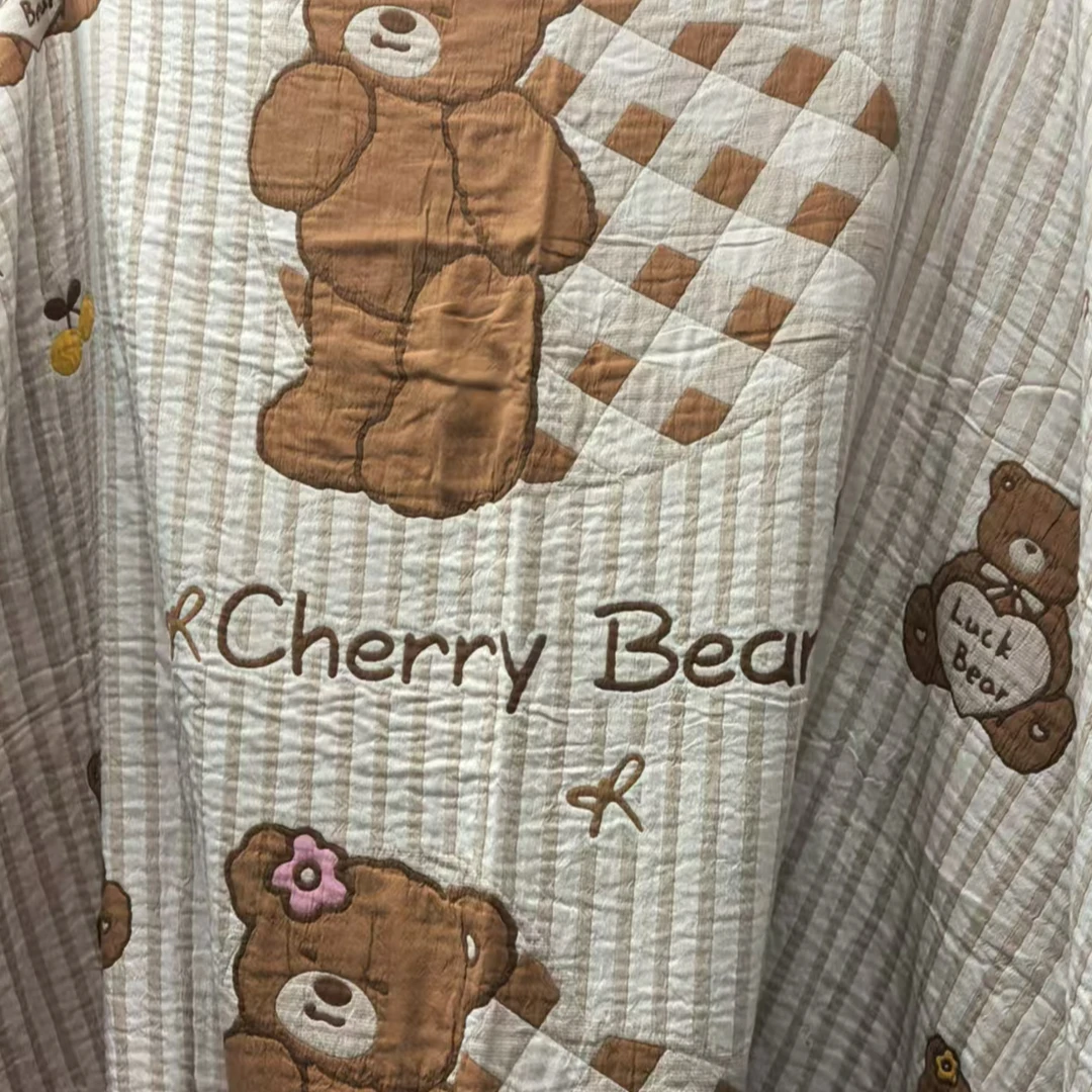 （清凉一夏）泡芙被200x230cm-爱心小熊