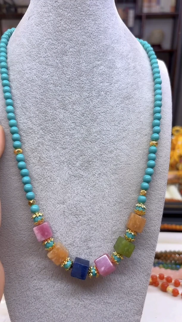 【闪购商品】碧玺颈饰未镶嵌DIY款X464