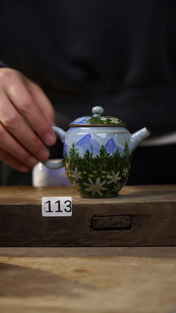 瓷片油画风·彩绘·设计师石一款