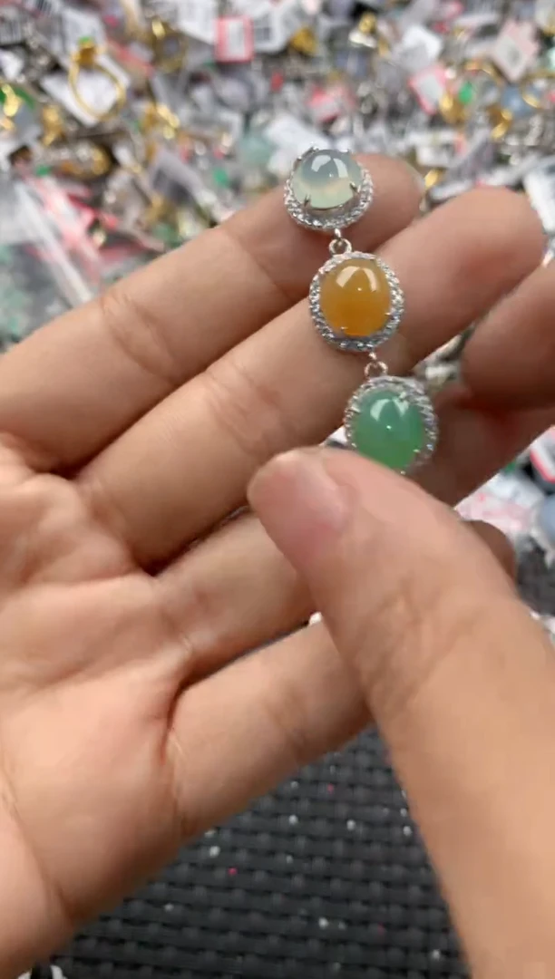 银S925镶嵌戒指翡翠12                4