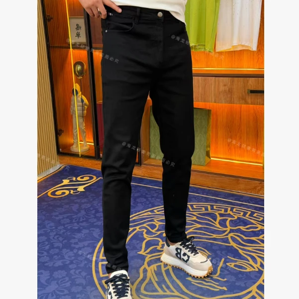 89178 秋冬净版黑色牛仔裤 小脚裤高端高品质潮男潮款显腿长