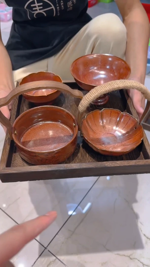 瓷片微瑕商品，介意勿拍-托盘④