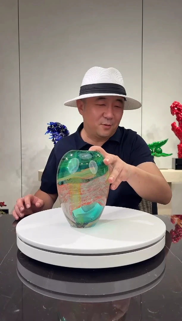 摆件油画质感小花瓶