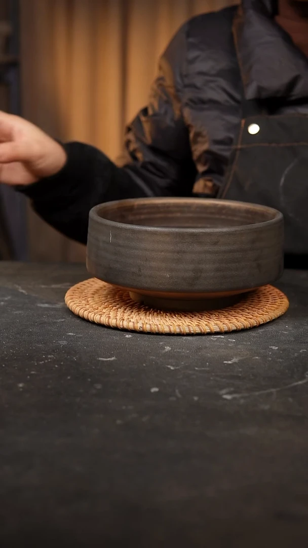 【闪购商品】瓷片泥泥手工花盆口15高8