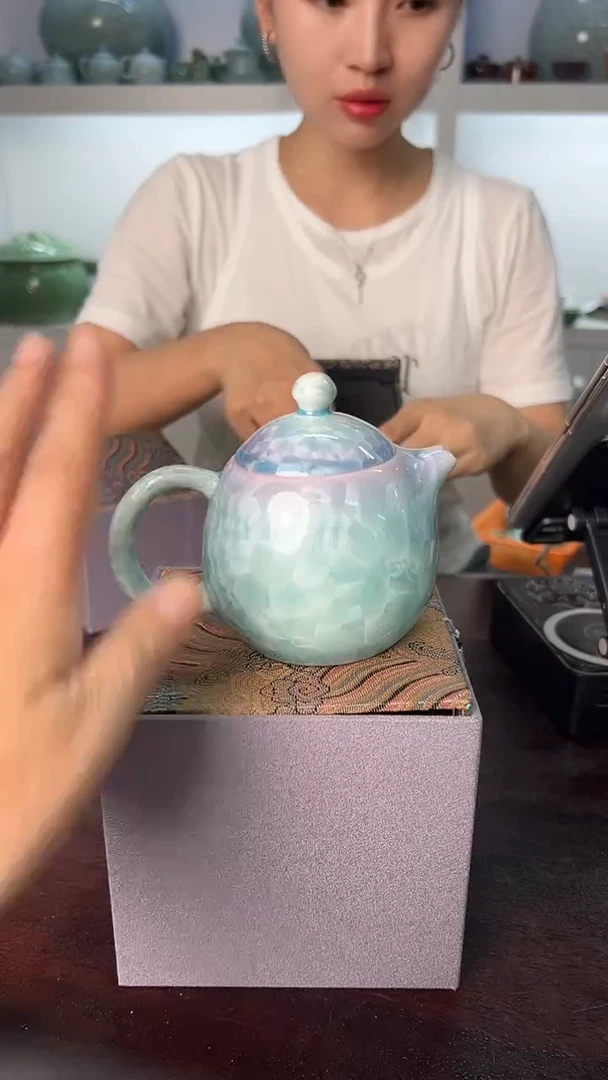 龙泉云间青瓷小米茶器
