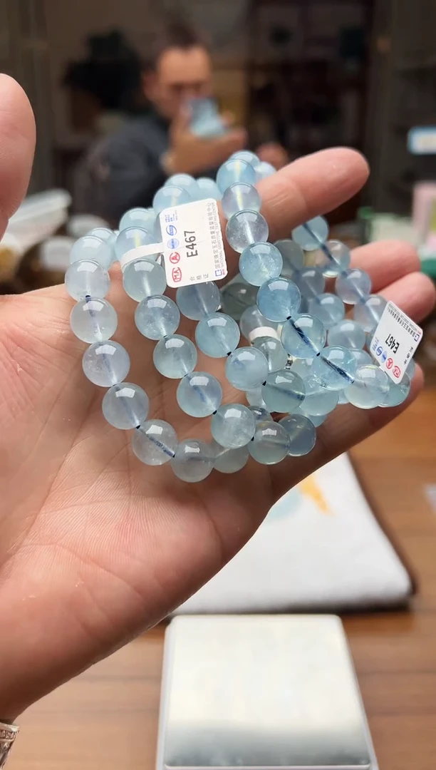 【闪购商品】水晶手链未镶嵌e467海蓝宝  卡11+