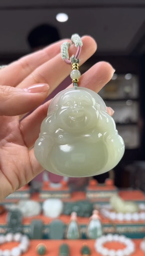 和田玉未镶嵌颈饰佩佩50mm左右