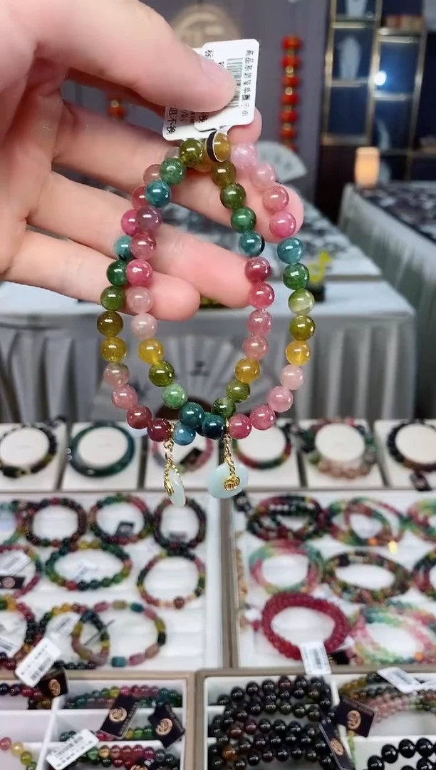 未镶嵌老矿碧玺单圈手串7mm+碧玺xion多样性发一条