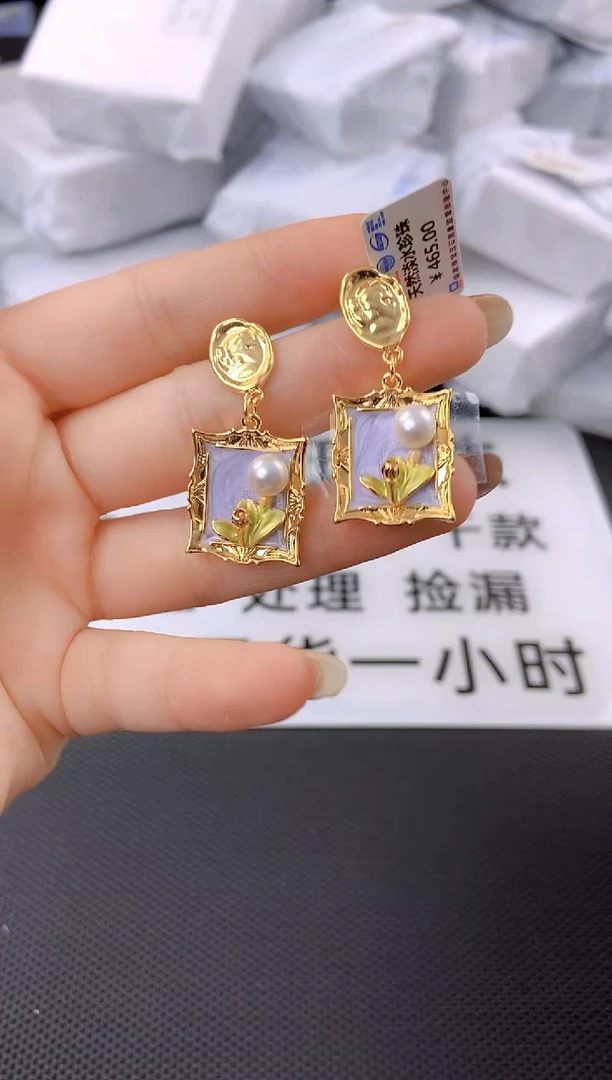 未镶嵌耳饰淡水珍珠ed1062