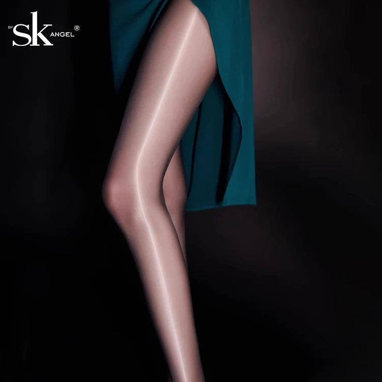 SK「北极光」超薄加大码丝袜女无缝性感高密丝滑极光油亮黑丝连裤袜