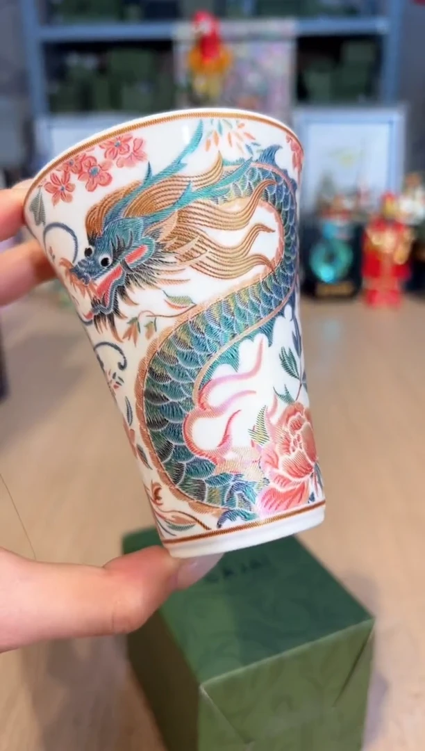【闪购商品】杯70龙凤刺绣可乐杯